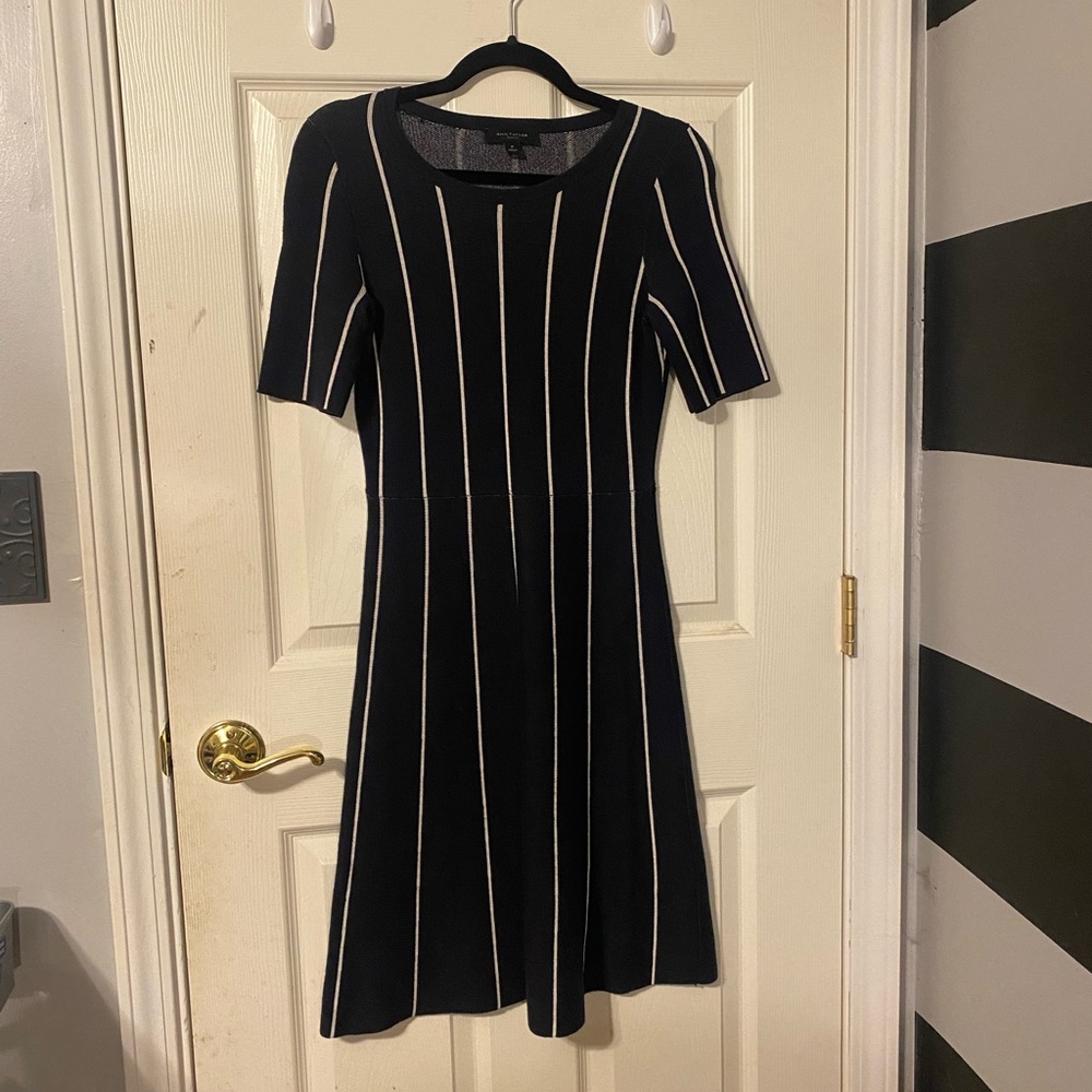 Ann Taylor vertical striped dress